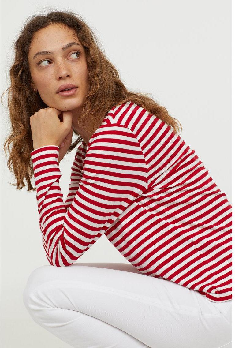 Отзыв на Полосатый футболка трикотажная из Интернет-Магазина H&M