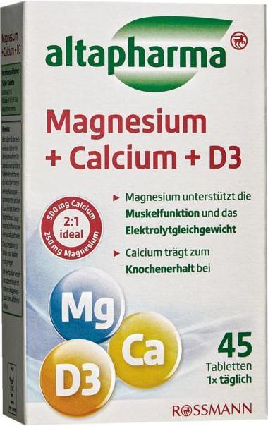 Отзыв на altapharma Magnesium + Calcium + D3 из Интернет-Магазина ROSSMANN