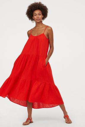 Отзыв на Уэйд длинная Платье хлопковое из Интернет-Магазина H&M