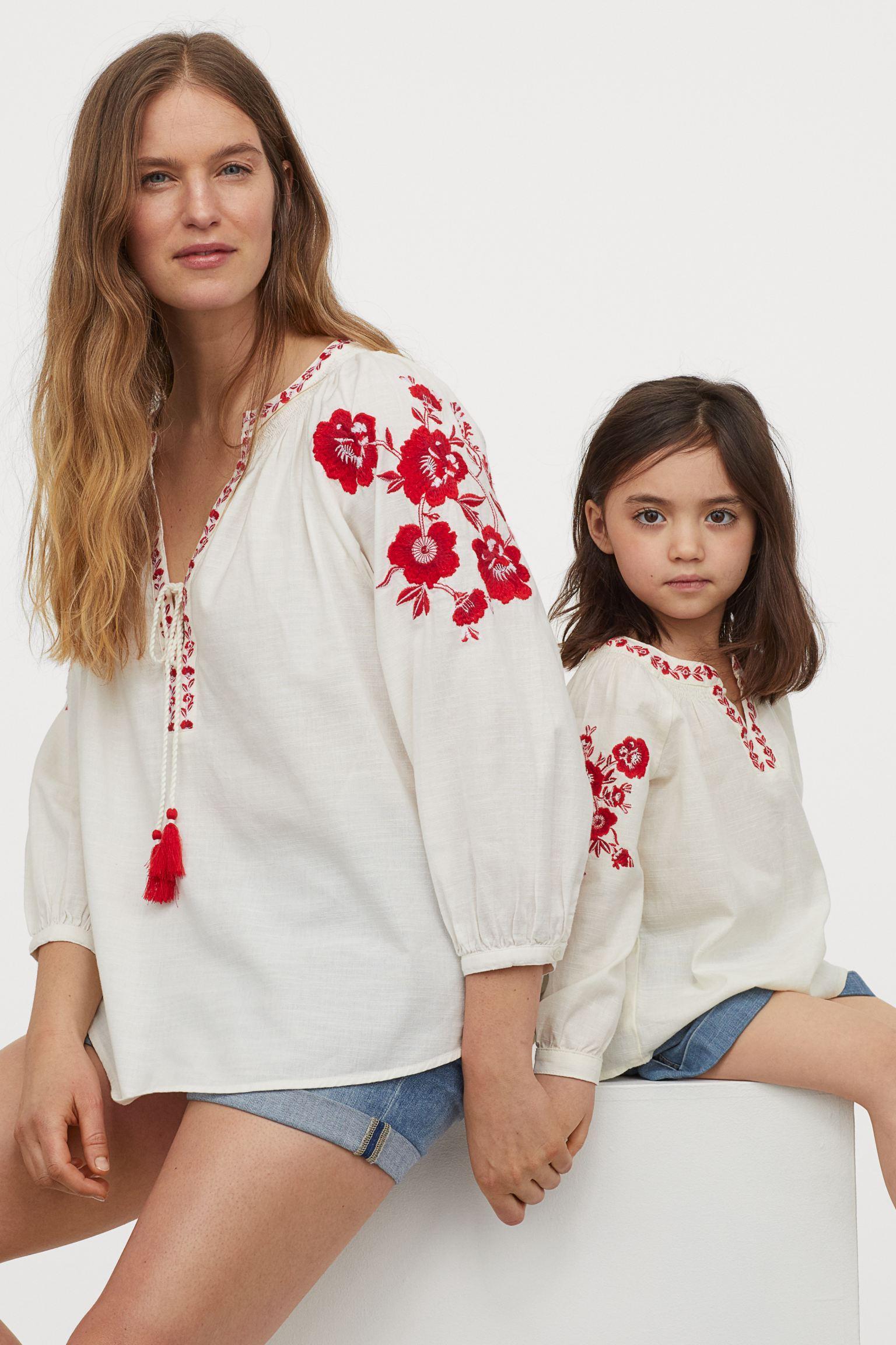Отзыв на Вышитые Хлопковая блузка из Интернет-Магазина H&M
