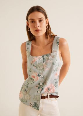 Отзыв на Топ с пестрым узором с Кнопками из Интернет-Магазина MANGO Outlet