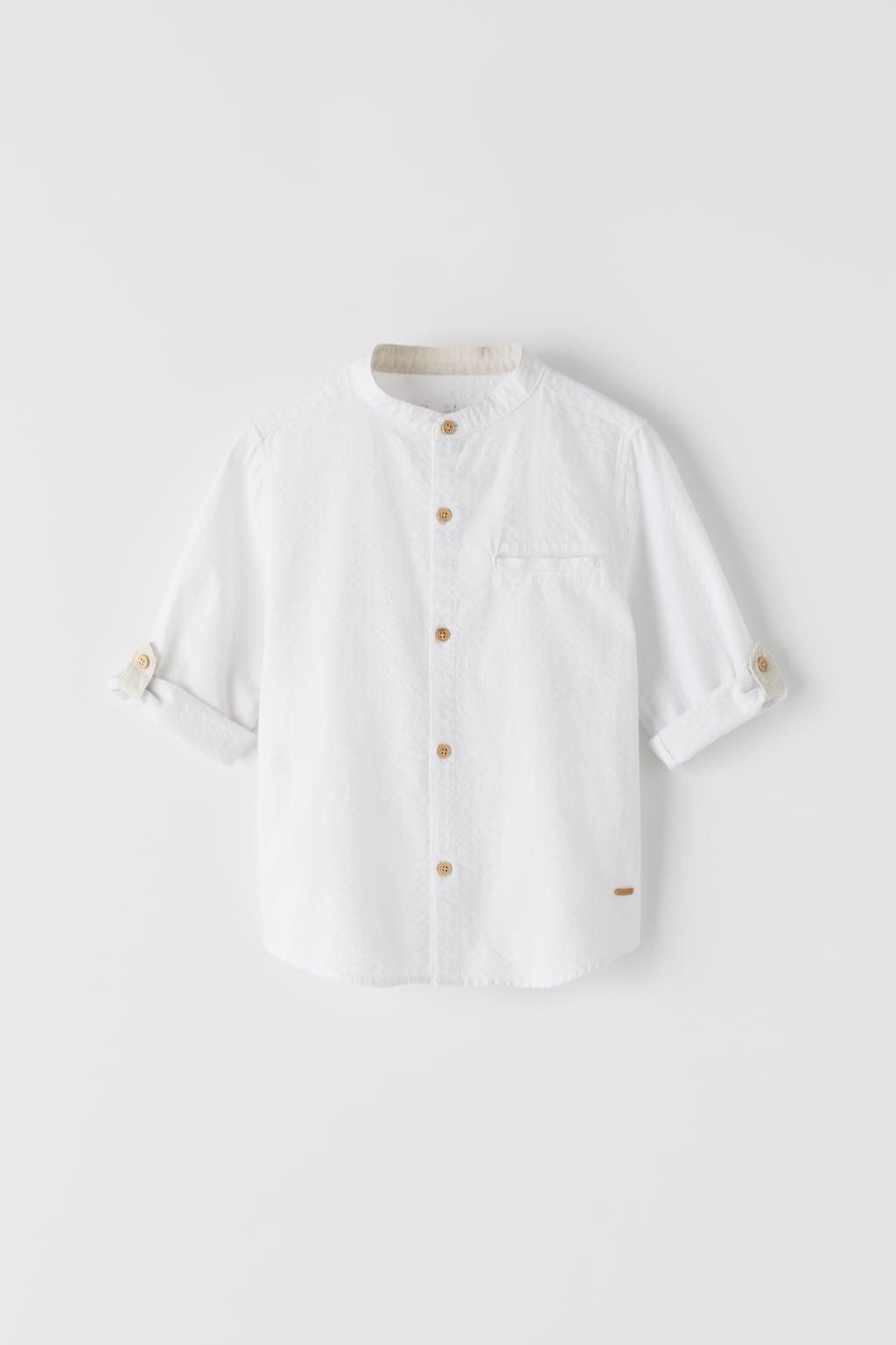 Отзыв на СТРУКТУРИРОВАННЫЙ рубашка с Воротник стойка из Интернет-Магазина Zara