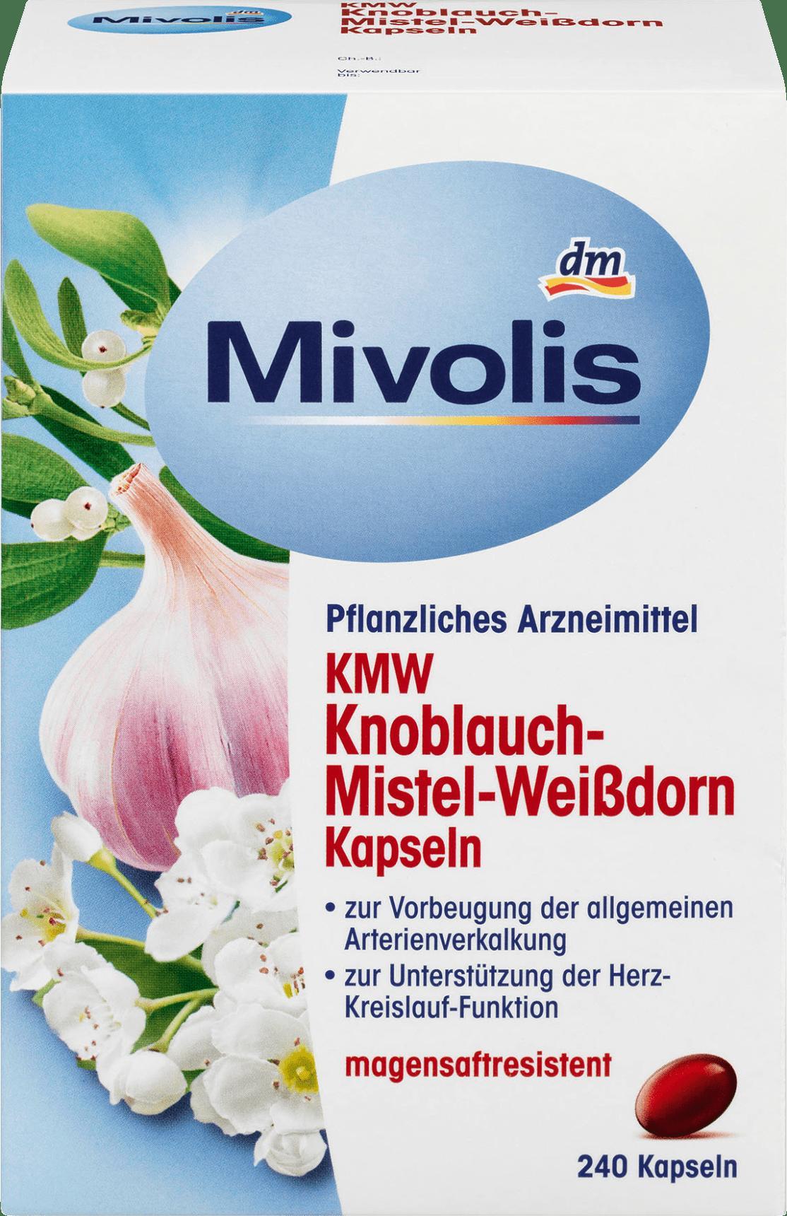 Отзыв на KMW Knoblauch-Mistel-Weißdorn Kapseln, 240 St из Интернет-Магазина DM
