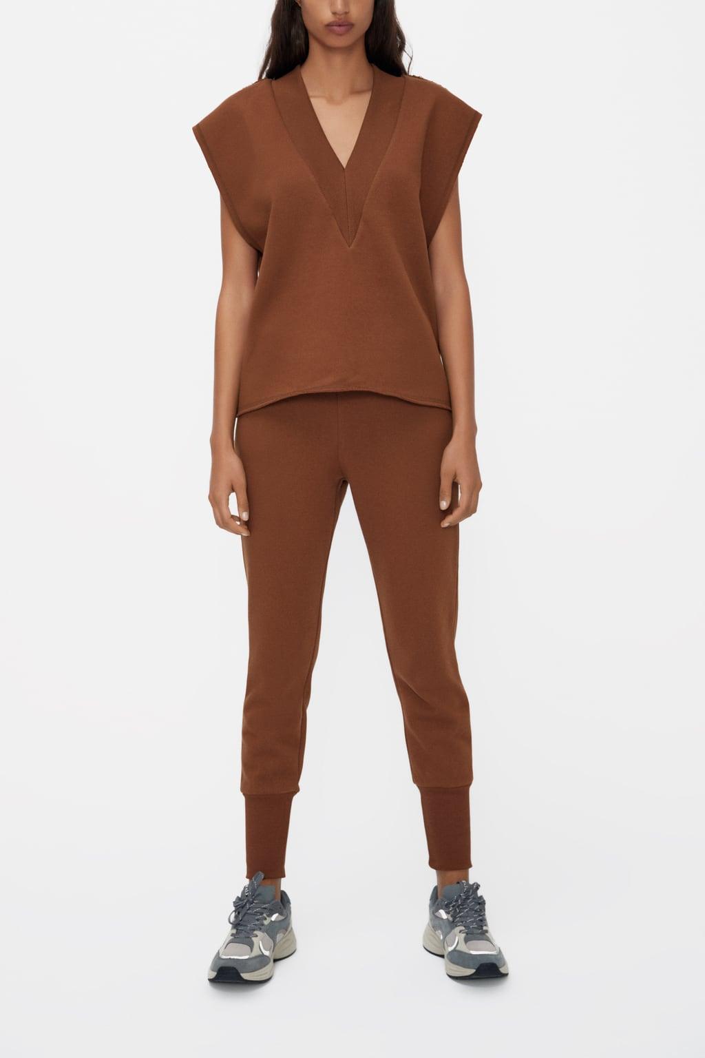 zara high rise buttoned trousers