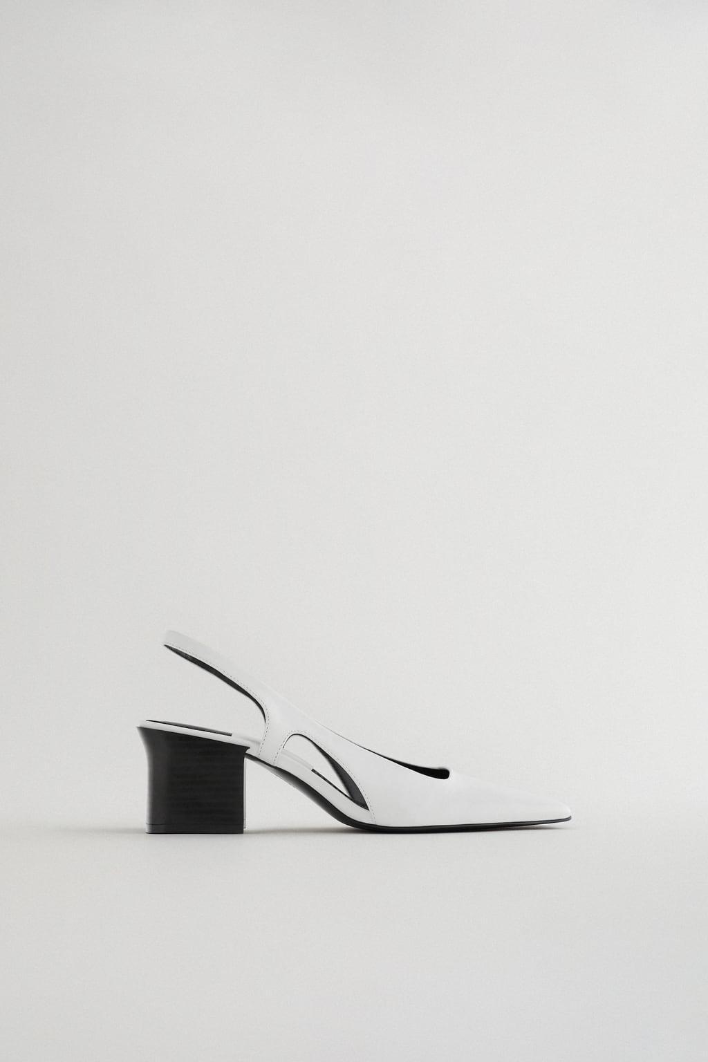 zara mid heel shoes