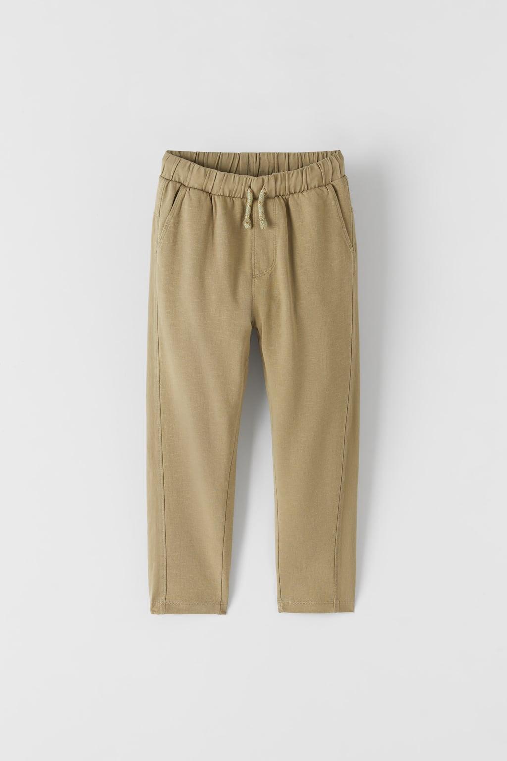 plush trousers zara