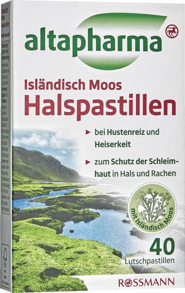 Отзыв на altapharma Isländisch Moos Halspastillen из Интернет-Магазина ROSSMANN