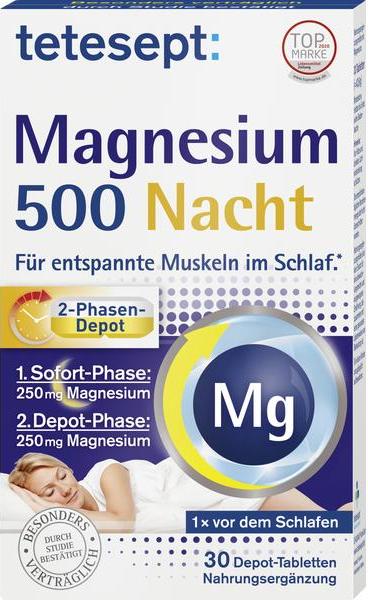 Отзыв на tetesept Magnesium 500 Nacht Tabletten из Интернет-Магазина ROSSMANN