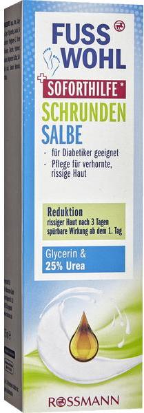 Отзыв на FUSSWOHL Schrunden Salbe Soforthilfe из Интернет-Магазина ROSSMANN